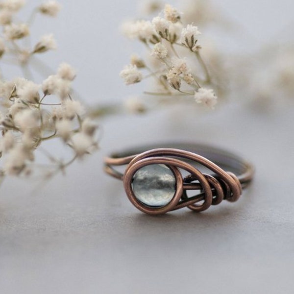 Easy Wire Wrap Ring Tutorial, DIY Jewelry Pattern, Simple Wire Wrapping Jewelry Tutorial - Nature Ring Design