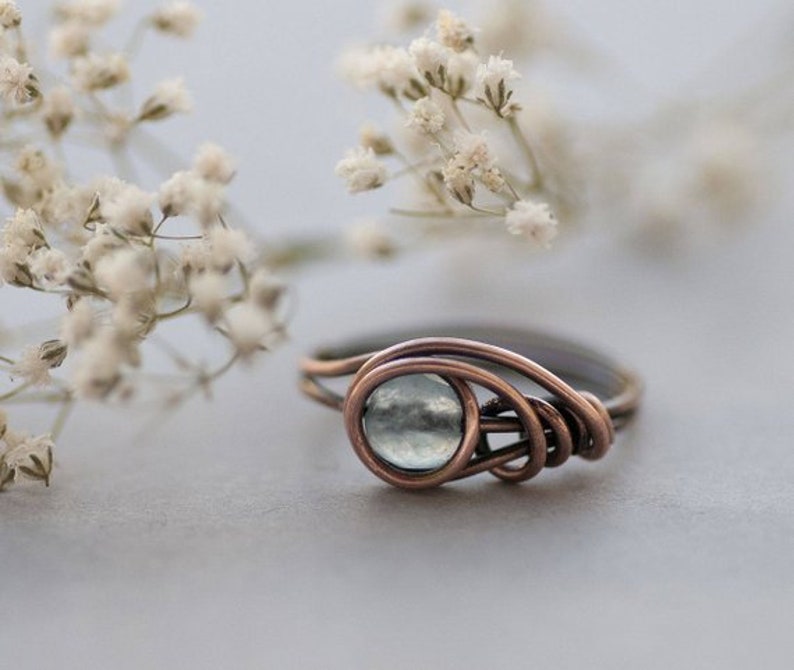 Easy Wire Wrap Ring Tutorial, DIY Jewelry Pattern, Simple Wire Wrapping Jewelry Tutorial Nature Ring Design image 1