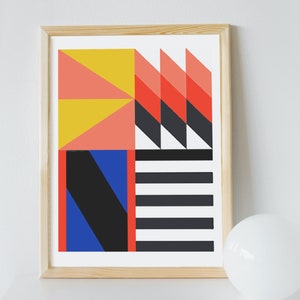 Giclee print A4 geometric block pattern zdjęcie 1