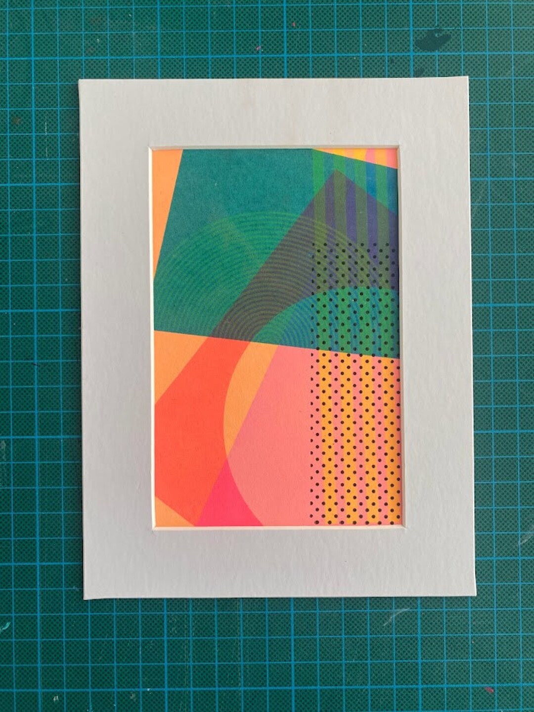 Screenprint Pattern A5 Unique Screen Print - Abstract Pattern - Etsy