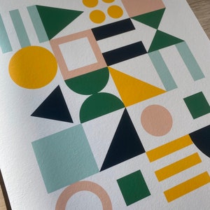 Giclée print Scandinavian colour and shapes image 2