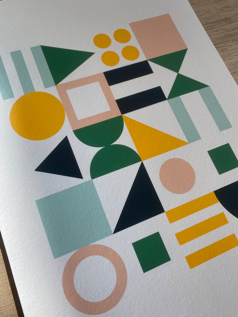 Giclée print Scandinavian colour and shapes image 2