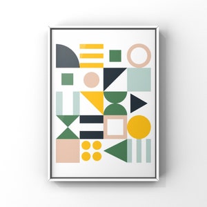 Giclée print Scandinavian colour and shapes image 1