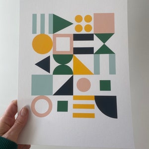 Giclée print Scandinavian colour and shapes image 3