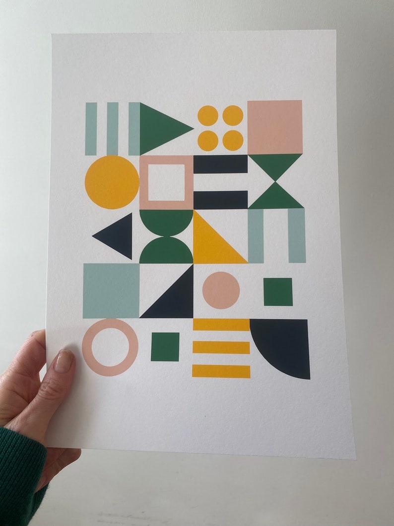 Giclée print Scandinavian colour and shapes image 3