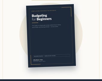 Budgeting for Beginners eBook, Debt Payoff Plan, Money Management (PDF Download)
