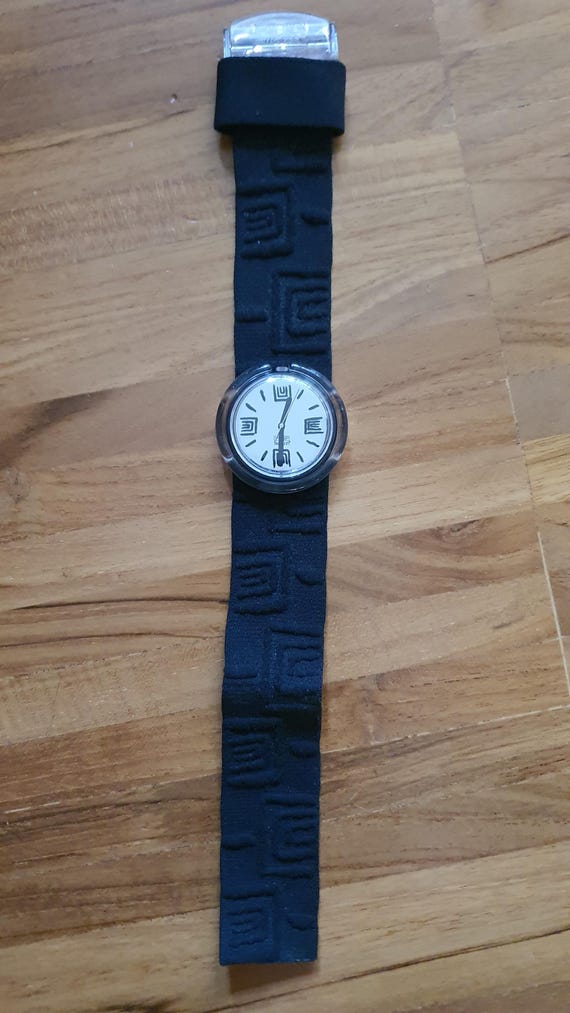Orologio Swatch Midi POP vintage RARO "Noir Du Soir" PMM102 con batteria testata e funzionante