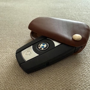 BMW E-Series Vintage Style Leather Key Cover | Handmade Full-Grain Smart Key Case