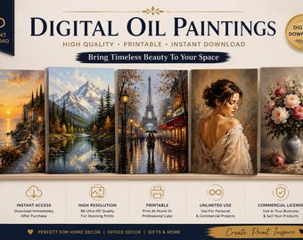 Custom Oil Painting Portrait | Handmade Canvas Wall Art (Digital Download)