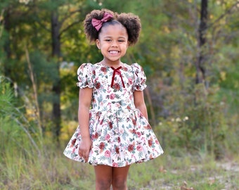 Fall Floral Twirl Dress