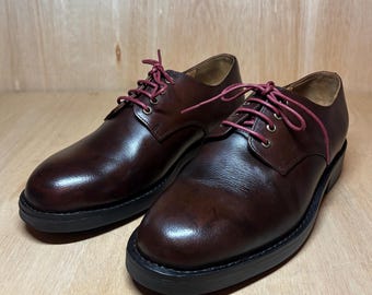Chaussures en cuir marron Samuel Windsor, pointure UK 9,5, reteintes et restaurées