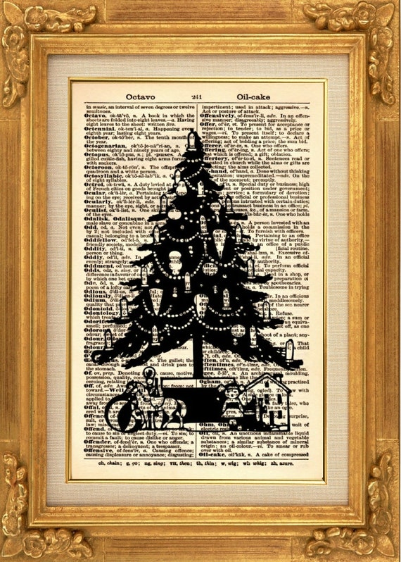 Home Décor Prints Vintage Dictionary Page Print Tree Art Dictionary Art