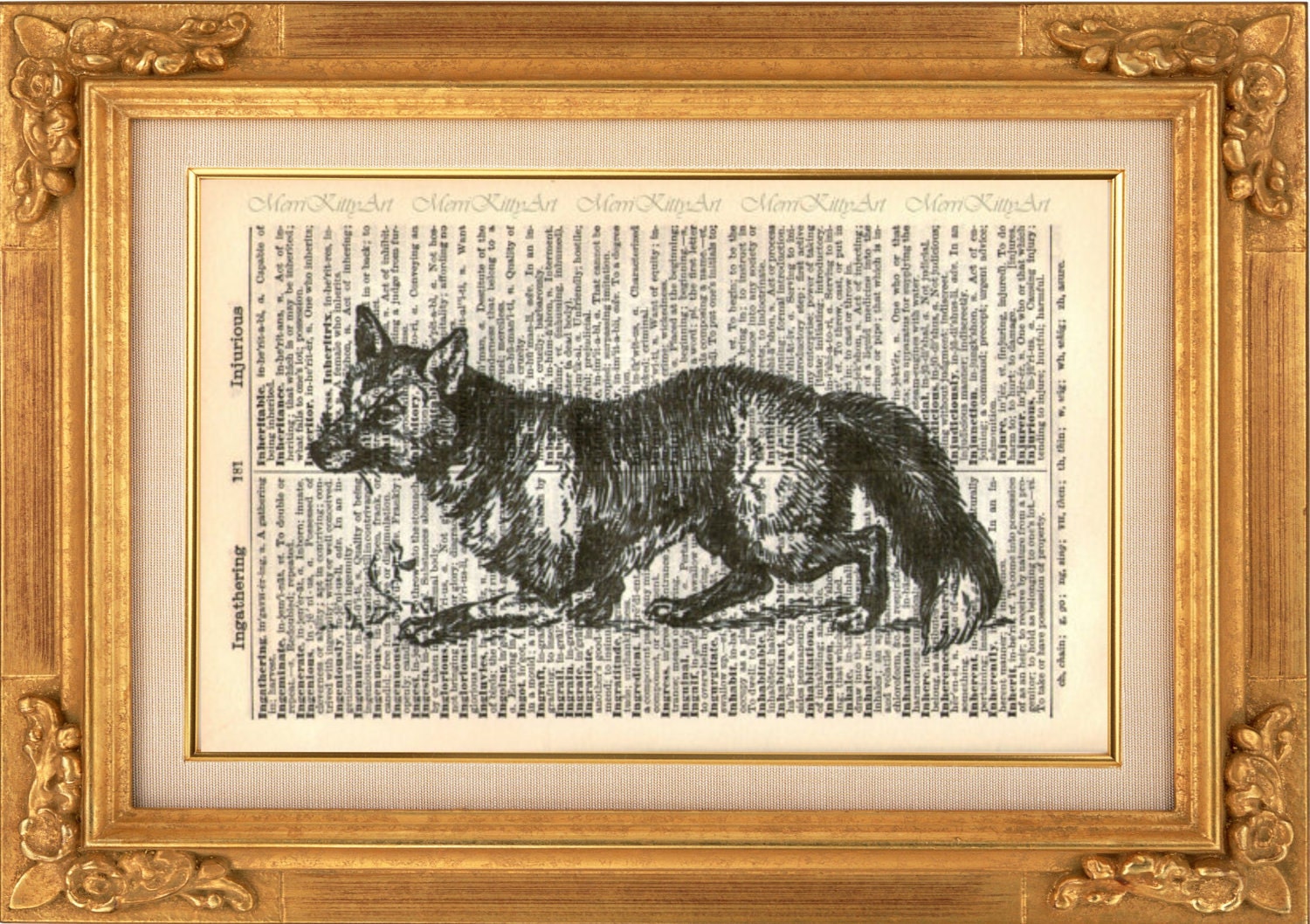 Fox Printed on Vintage Dictionary Page Buy 2 Get 1 Free | Etsy
