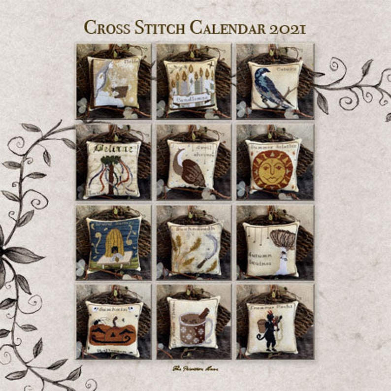 CROSS STITCH CALENDAR 2021 Etsy