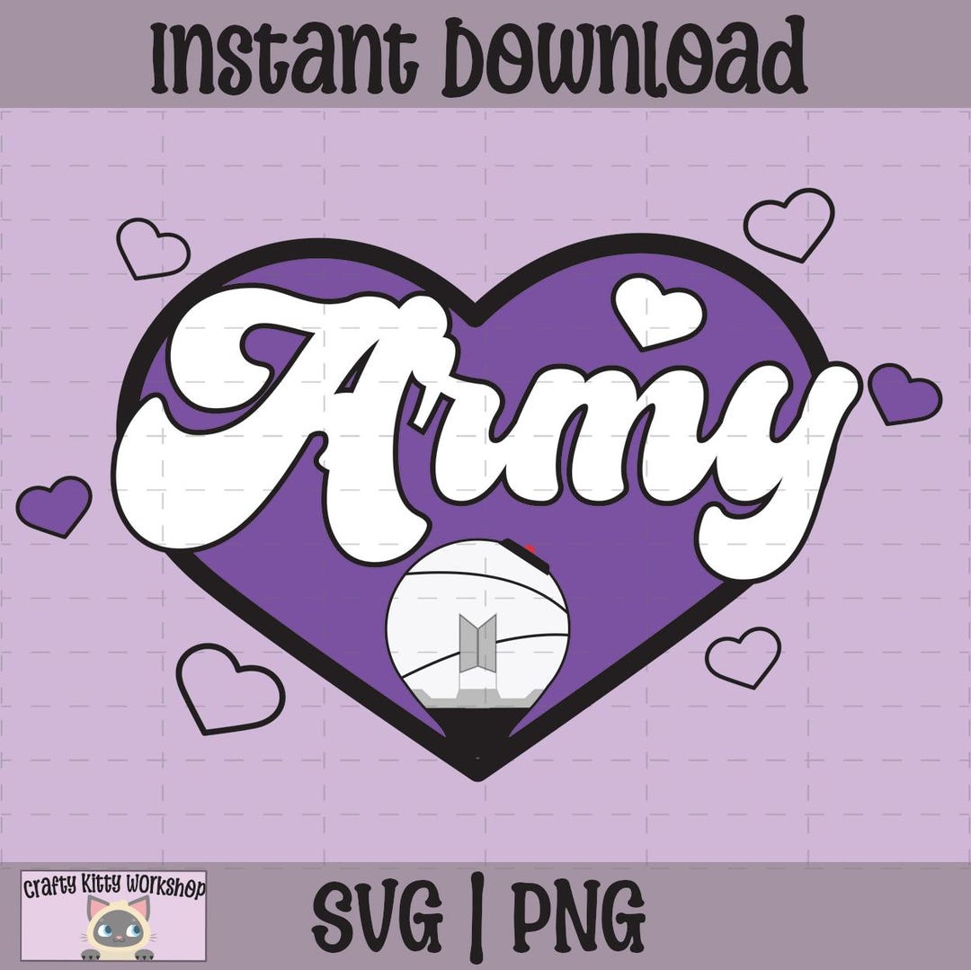 BTS Army SVG | Kpop Cricut Files (instant Download PNG) - Etsy