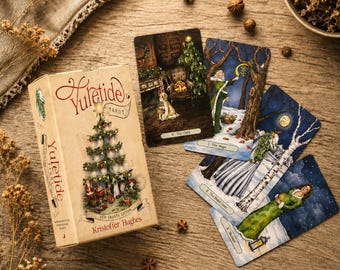 Yuletide Tarot Deck, Christmas Inspired Tarot Cards, Winter Holiday Oracle Deck, Seasonal Witchy Gift, Festive Spiritual Reading Cards
