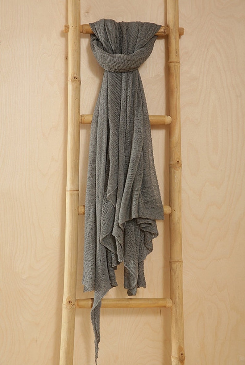 Charcoal Grey Lightweight Soy Mens Scarf Etsy