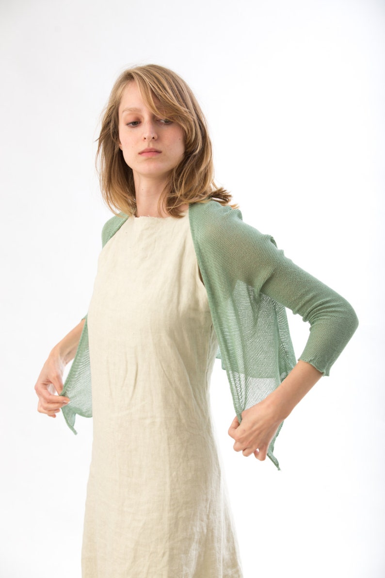 Transparent Green Cardigan zdjęcie 4