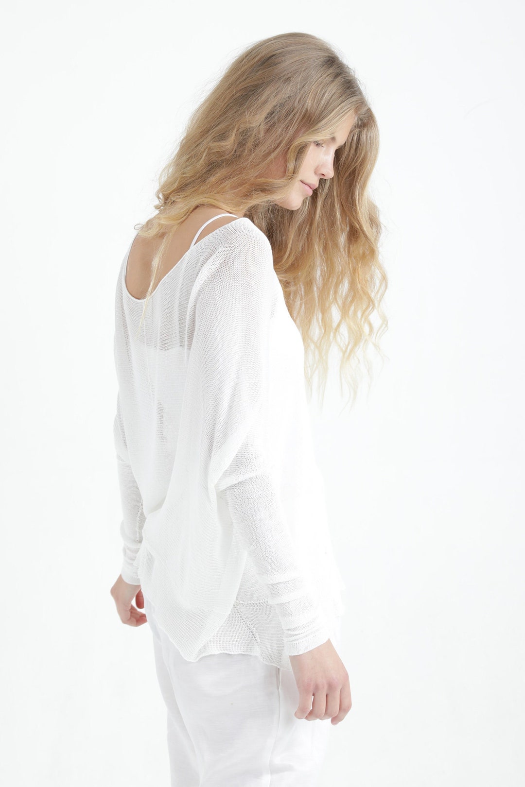White Effortless Moments Knit Top main image 1