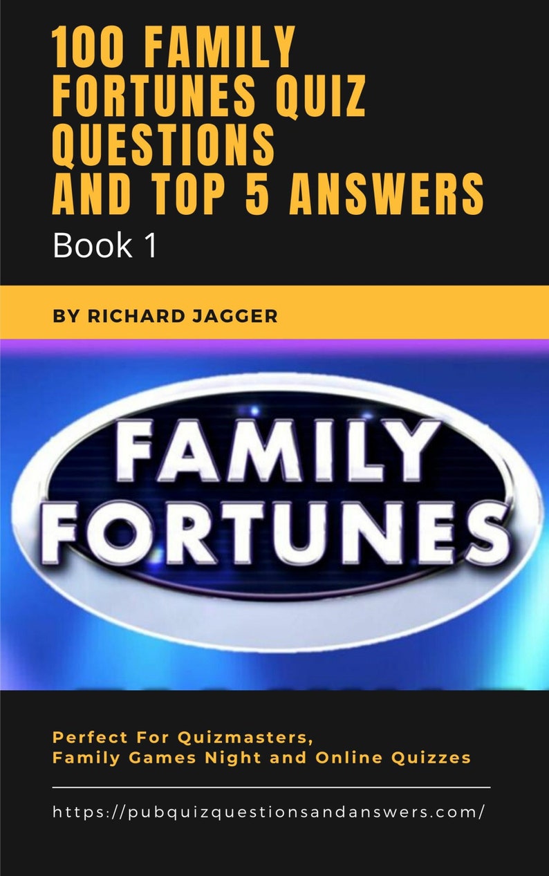 100 Family Fortunes / Family Feud Quiz Questions and Answers Etsy UK