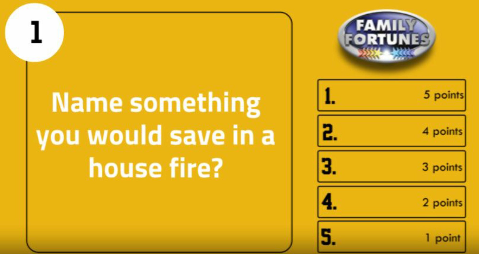 Family Fortunes / Family Feud Game 1 Powerpoint Game 10x Etsy