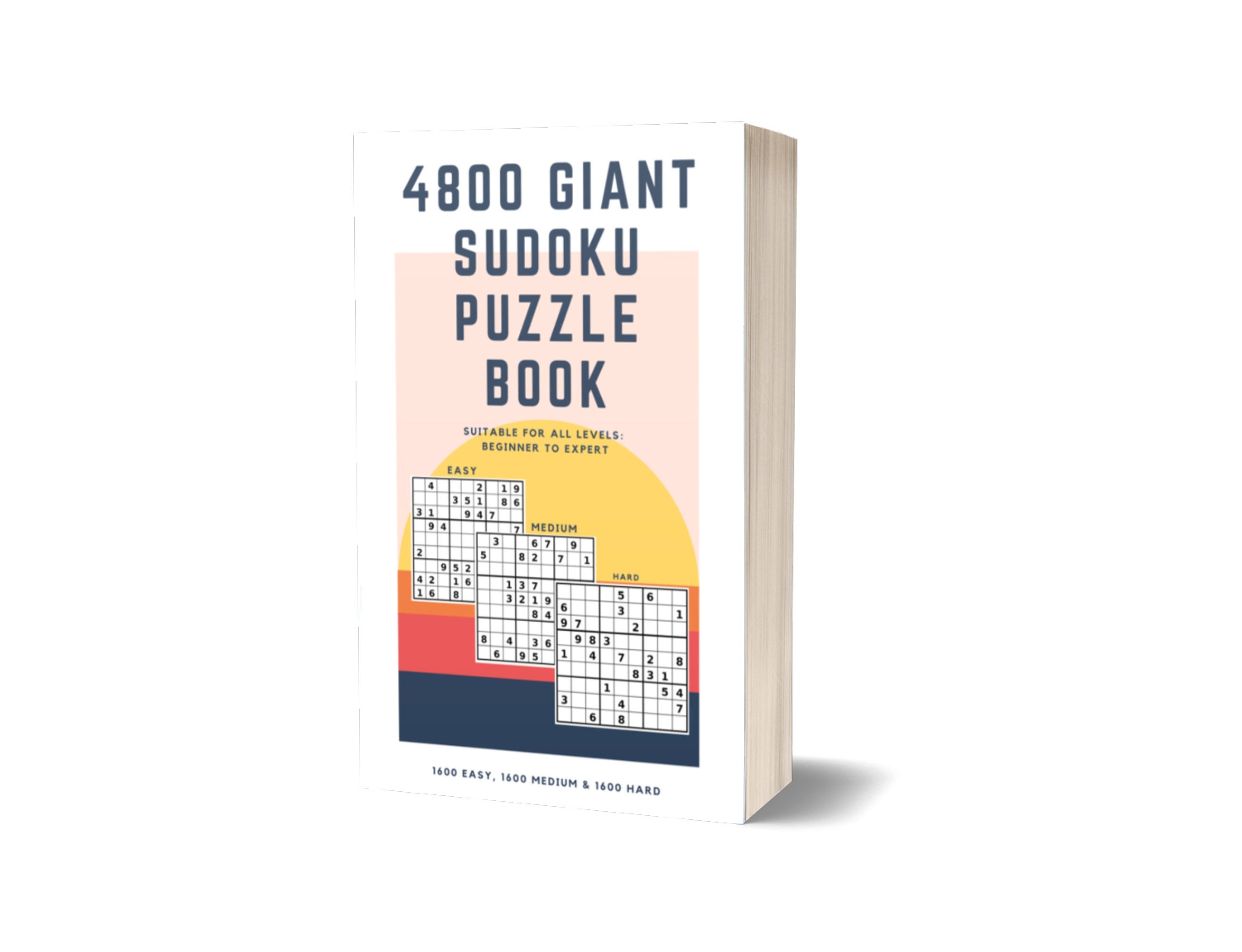 4800 printable sudoku giant puzzle book with solutions for etsy australia