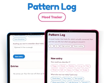 Stimmungstracker mit Musterprotokoll | Interaktives HTML-Tagebuch (Sofort-Download)