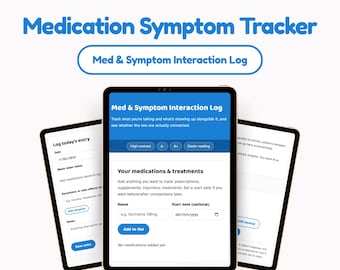 Digitales Tool zur Medikamenten-Symptomverfolgung | Nebenwirkungen und Wechselwirkungen mit Pattern Insights verfolgen (HTML)