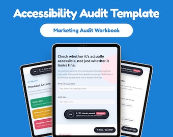 Vorlage für einen Barrierefreiheits-Audit | Checkliste für Webseitendesigner (Digitales Arbeitsbuch)