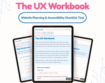 UX-Design-Arbeitsbuch für Website-Betreiber | Digitales ausfüllbares Tool