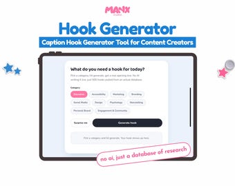 500 Instagram-Hooks | Datenbank für Bildunterschriftengeneratoren (10 Kategorien)