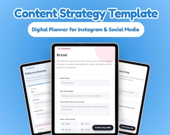 Vorlage für Content-Strategie | Social-Media-Planer (HTML)