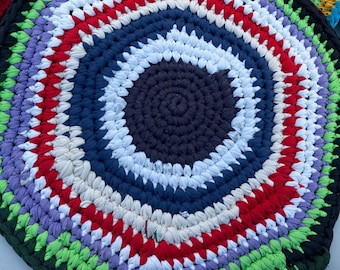 T-shirt Yarn Round Crochet Rug