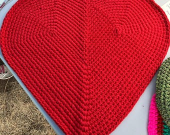 Red Heart Crochet Rug