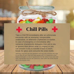 Chill Pill Gifts for Administrative Professional&#39;s Day or Administrative Assistant Survival Kit, Funny Gift About Being an Admin