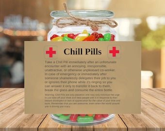 Chill Pill Gifts for Administrative Professional's Day or Administrative Assistant Survival Kit, Funny Gift About Being an Admin