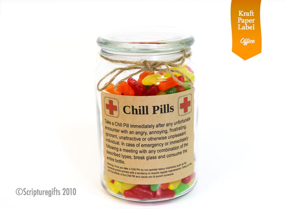 Funniest Chill Pills PROFESSIONAL Self Adhesive Labels Etsy