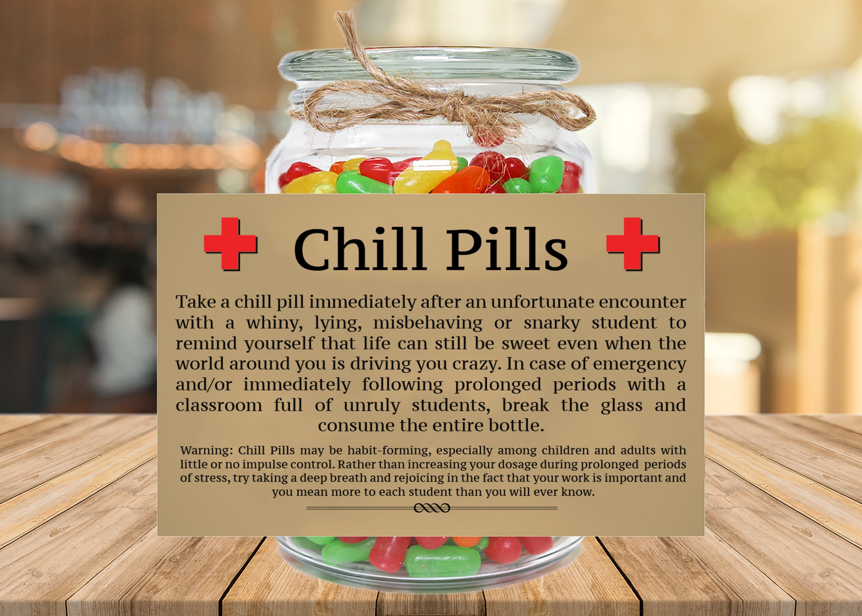 Chill Pill Gifts for Teachers Funny Printable Gifts Etsy