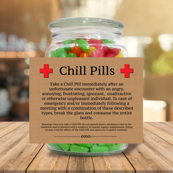 Chill Pills Gifts for Professionals Funny Printable Gifts for - Etsy ...