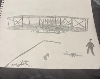 Originalzeichnung des Wright-Gleiters von 1903
