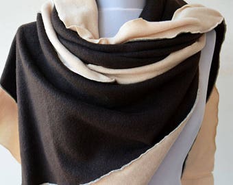 Brown and Beige Scarves, Scarves for men, Soft Winter Scarf, Men's Classic Scarf, Winter accessories, Christmas gift