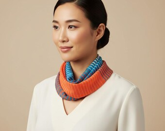 Neon Rainbow multicolored Infinity Scarf