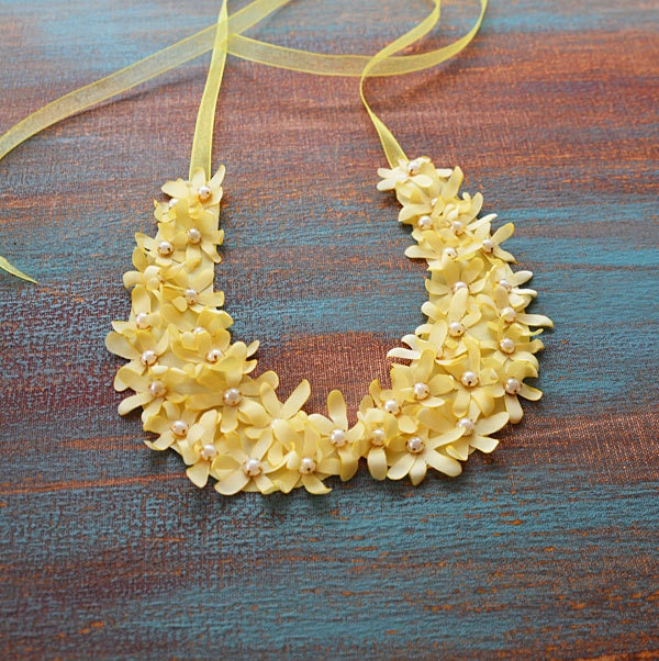 Flowers Collar Wedding Flower Collar Necklace Wedding Collar Etsy