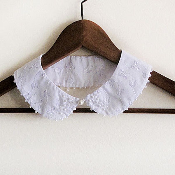 White Peter Pan Collar, collar  Necklace, Detachable Collar, For Women, Gift ideas