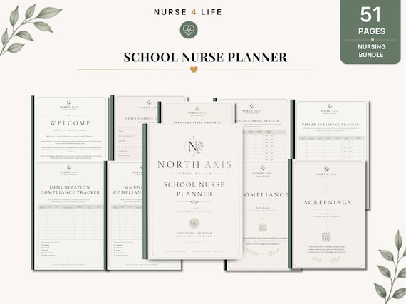 School Nurse Planner 2027, Health Office Organizer, Medication Tracking (Digital PDF)
