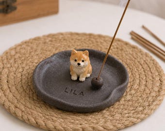 Porte-encens personnalisé pour animaux de compagnie, brûleur d'encens en céramique personnalisé pour chien, cadeau commémoratif