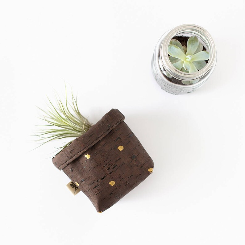Plant Pot Mini Plant Pot Cork Plant Pot Mini Cork Bin Mini Etsy