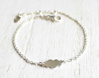 Little cloud sterling silver bracelet