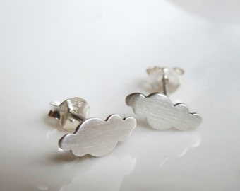 Mini Cloud earrings - sterling silver