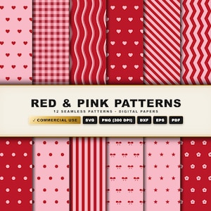 Romantisk Alla hjärtans dag sömlöst mönster SVG, Coquette Rosette Rosa Gingham Vektor, Bruddekor